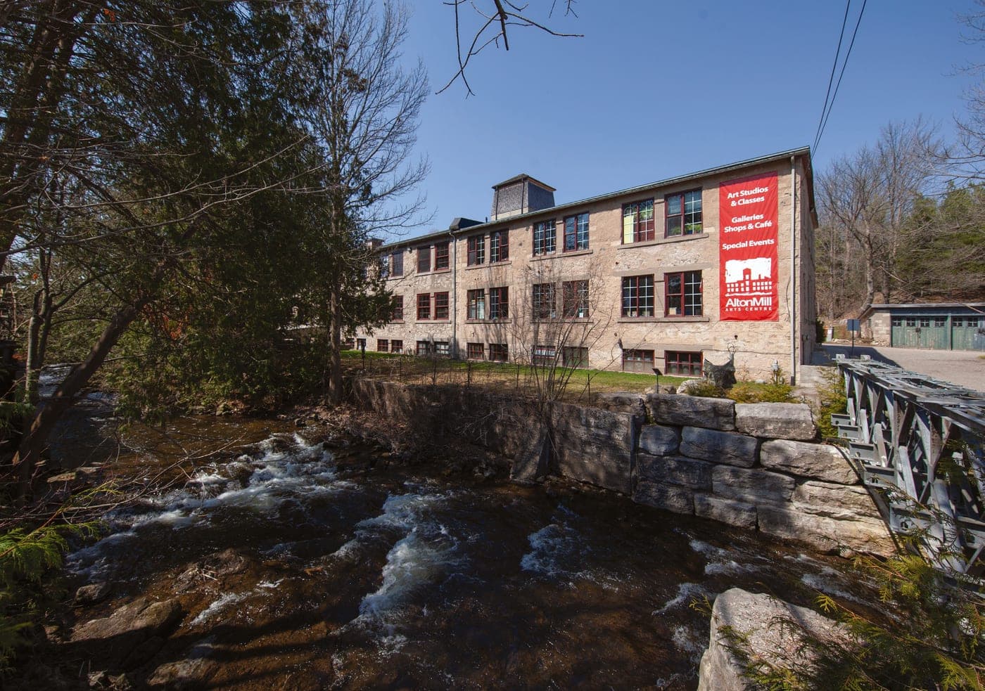 A historic mill beside the river near Erin