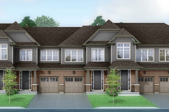 The Terra Cotta, freehold townhomes at Erin Glen. Artist's concept.